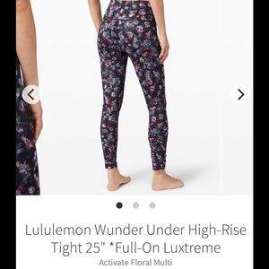 Lululemon Wunder  under HR tight 25 inch flux